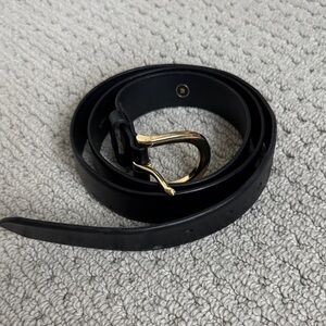J. Crew Black Leather Belt